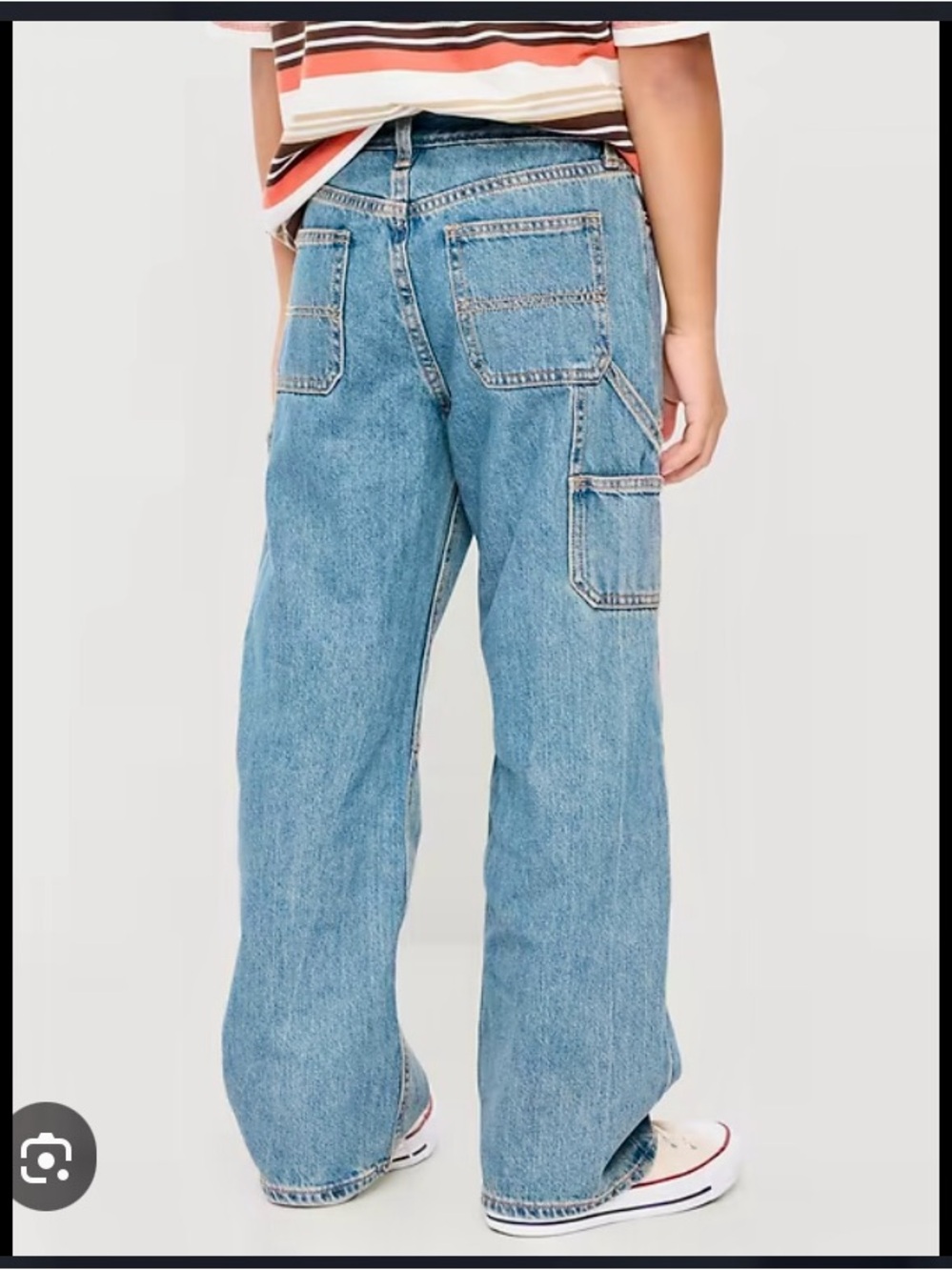 Old Navy Light Blue Carpenter Jeans for Kids - Picture 2 of 8